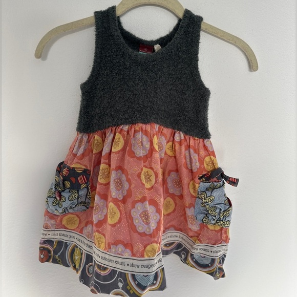 Matilda Jane Other - Black and Orange Asymmetrical Ruffled Sundress